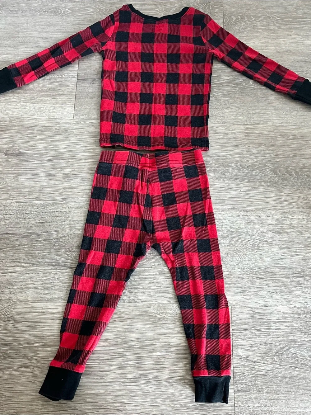 Old Navy 2T Red and Black Buffalo Plaid Pajama Set - Long Sleeve Top & Pants